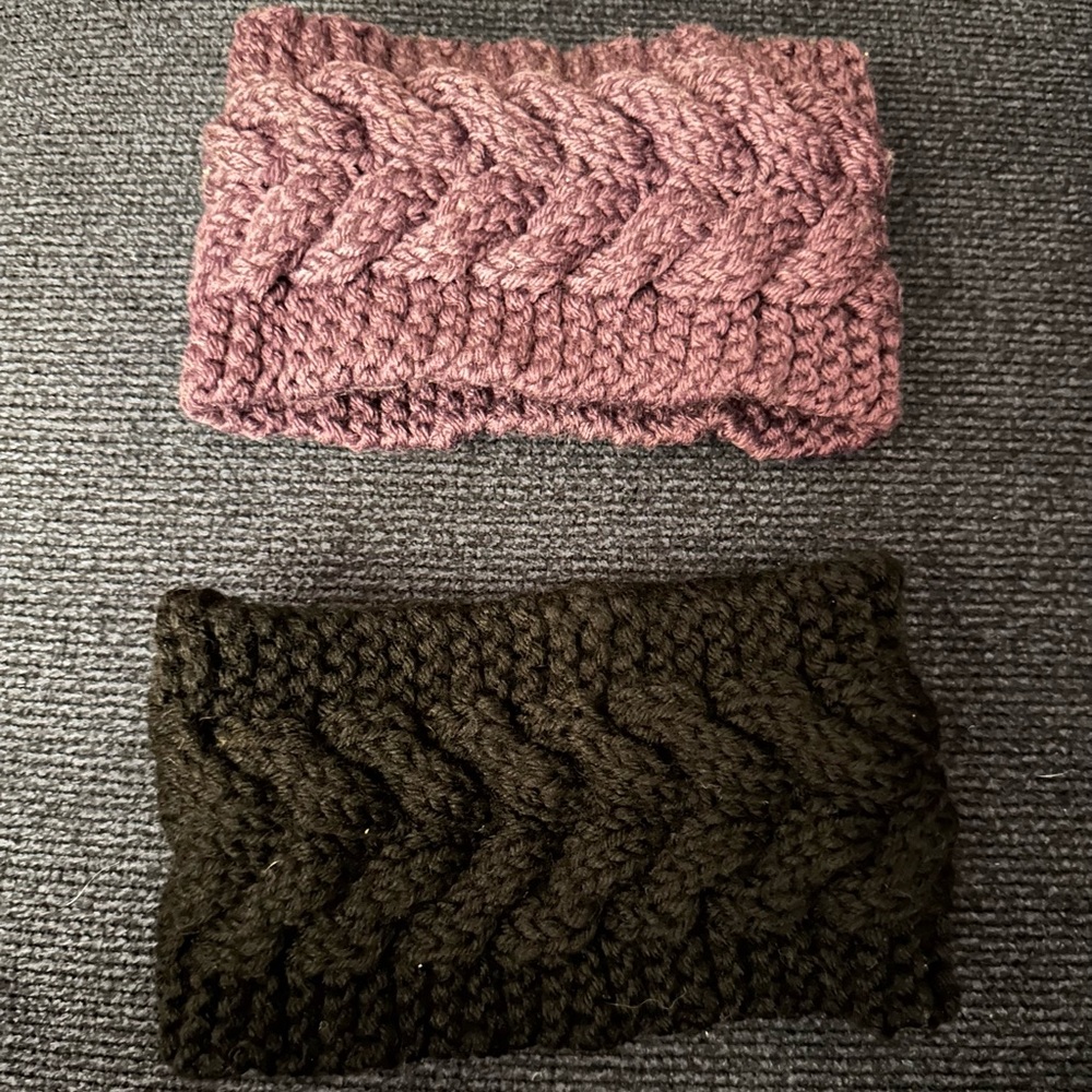 Pair Ear or Neck Warmers Winter Headbands NEW Smoke Free Home